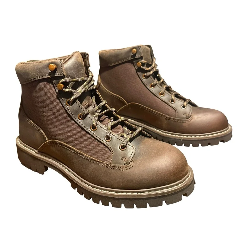 Mens Work Boot Size 7 Ozark Trail Leather Work Hiking Boot Brown